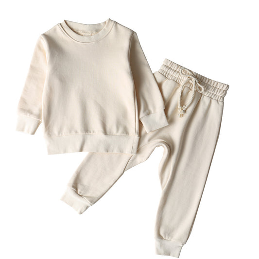 Children's Loose Terry Casual Sweater Suit