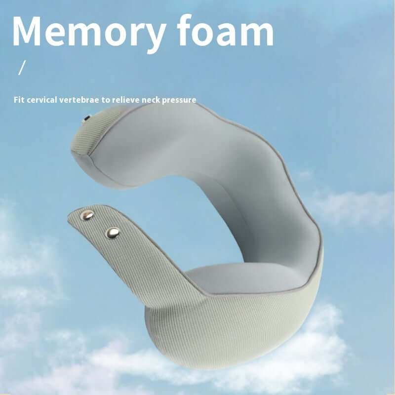 Magnetic Buckle U-shape Pillow Memory Foam Neck Pillow Portable Storage