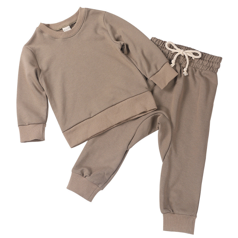 Children's Loose Terry Casual Sweater Suit