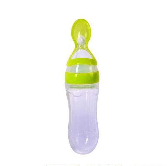 Silicone Training Rice Spoon, Infant Cereal Food Supplement, Safe Feeder