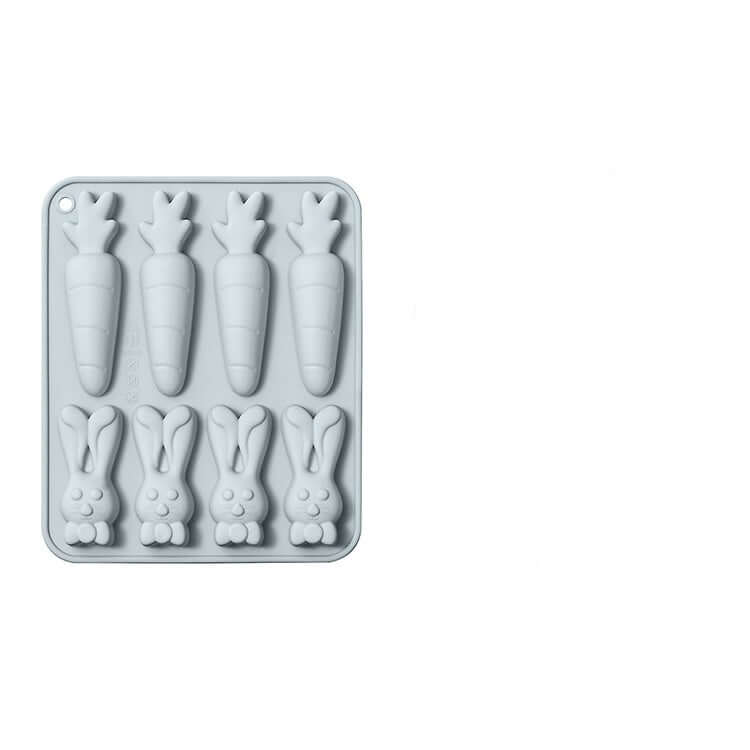 8-piece Carrot Rabbit Shape Silicone Baking Mold