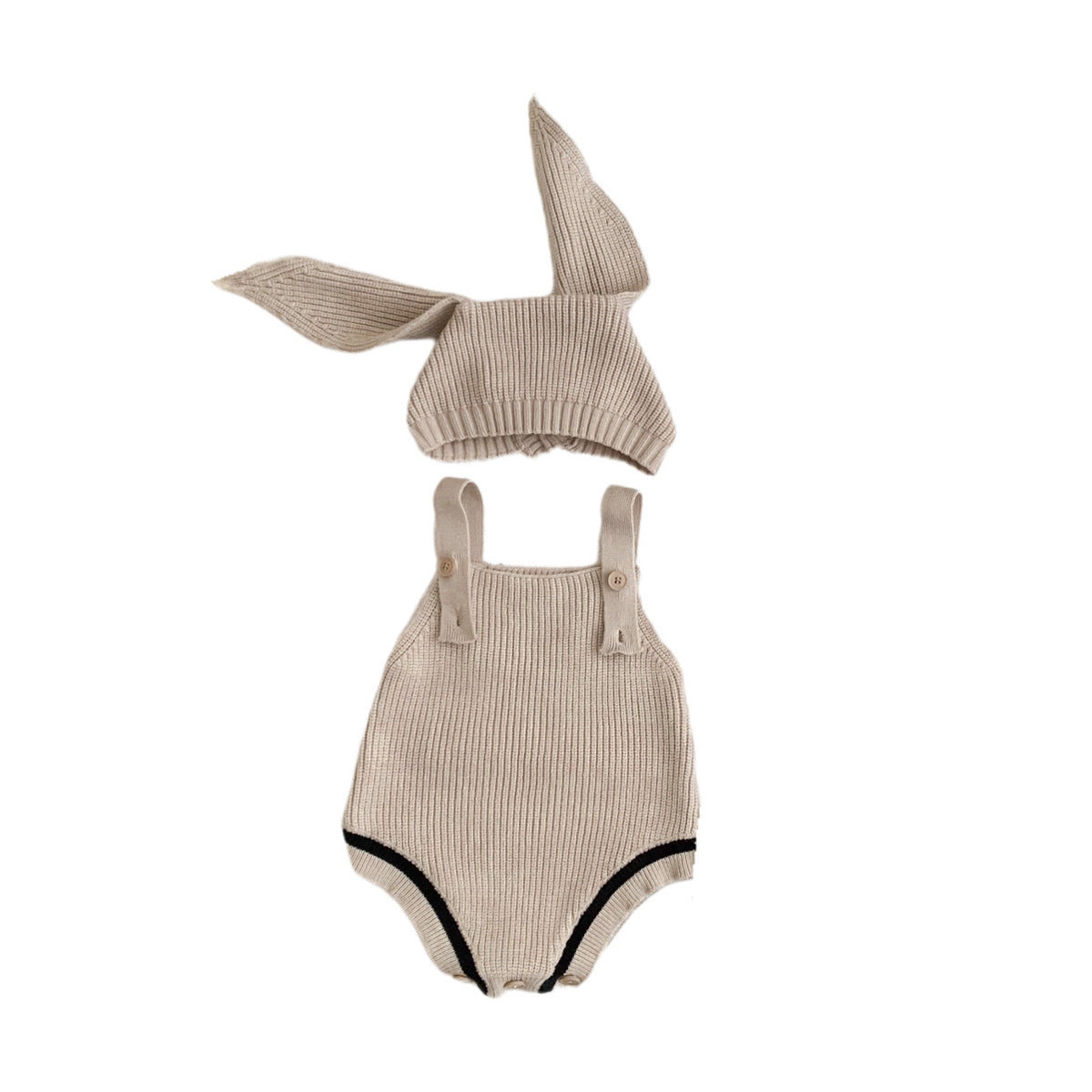 Autumn And Winter Boys And Girls Knitted Suspender Jumpsuit Rabbit Shape